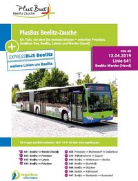 Broschüre zum PlusBus-Beelitz-Zauche-Netz